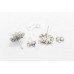 Sterling Silver 925 women's Studs Earring navratna navgrah 9 Planet gemstone